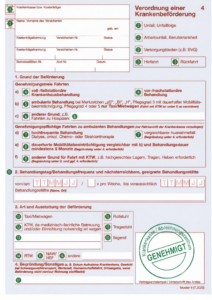genehmigter transportauftrag.